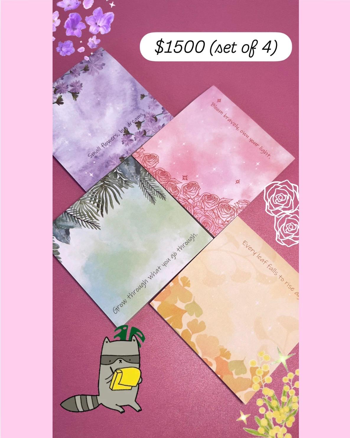 Affirmations Sticky Pads - Set of 4