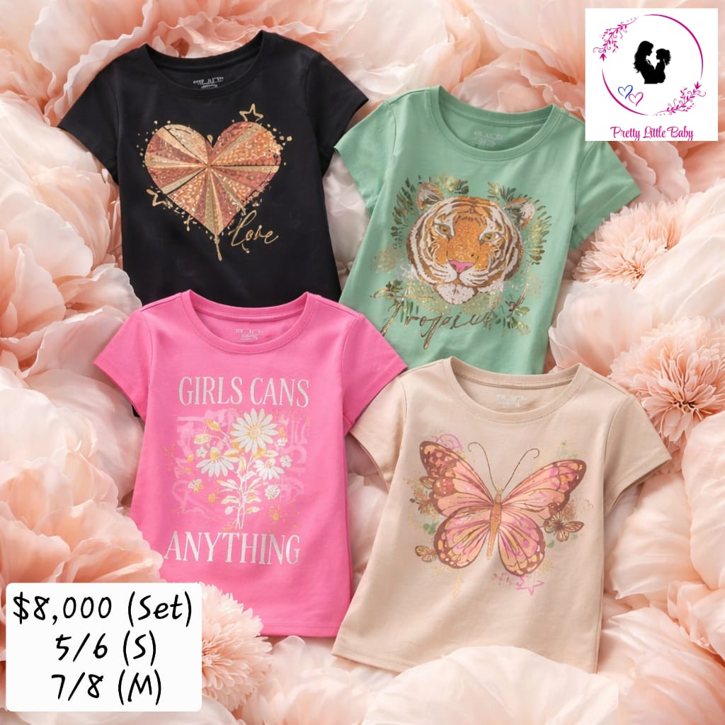 Girl's 4 Piece T-Shirt Set