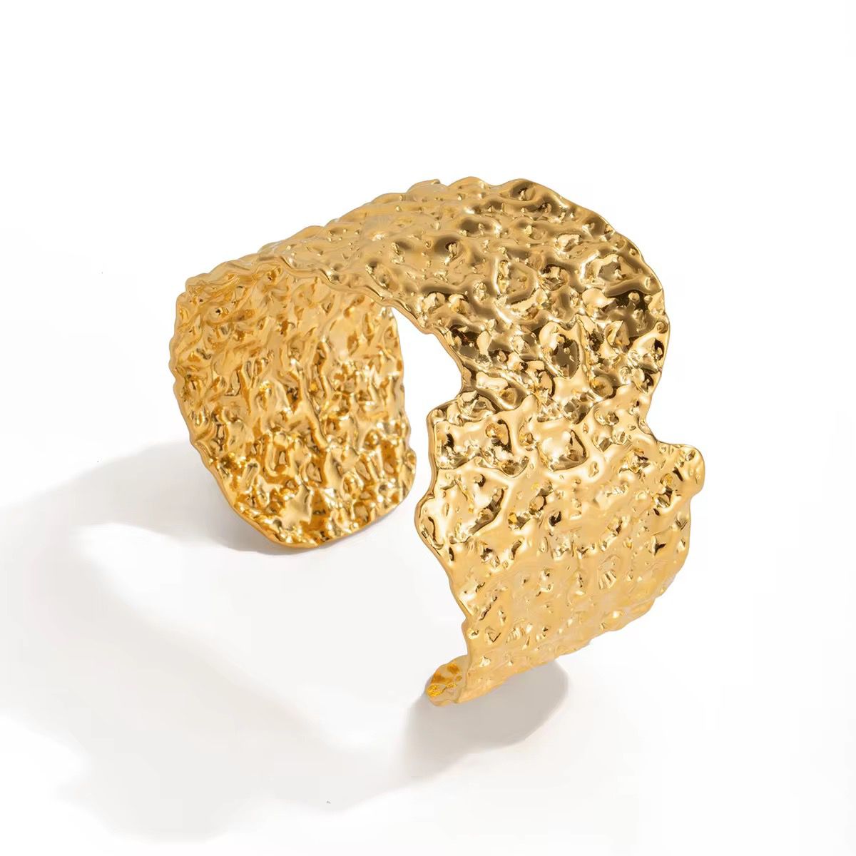 Sculpted Gold Statement Bracelet