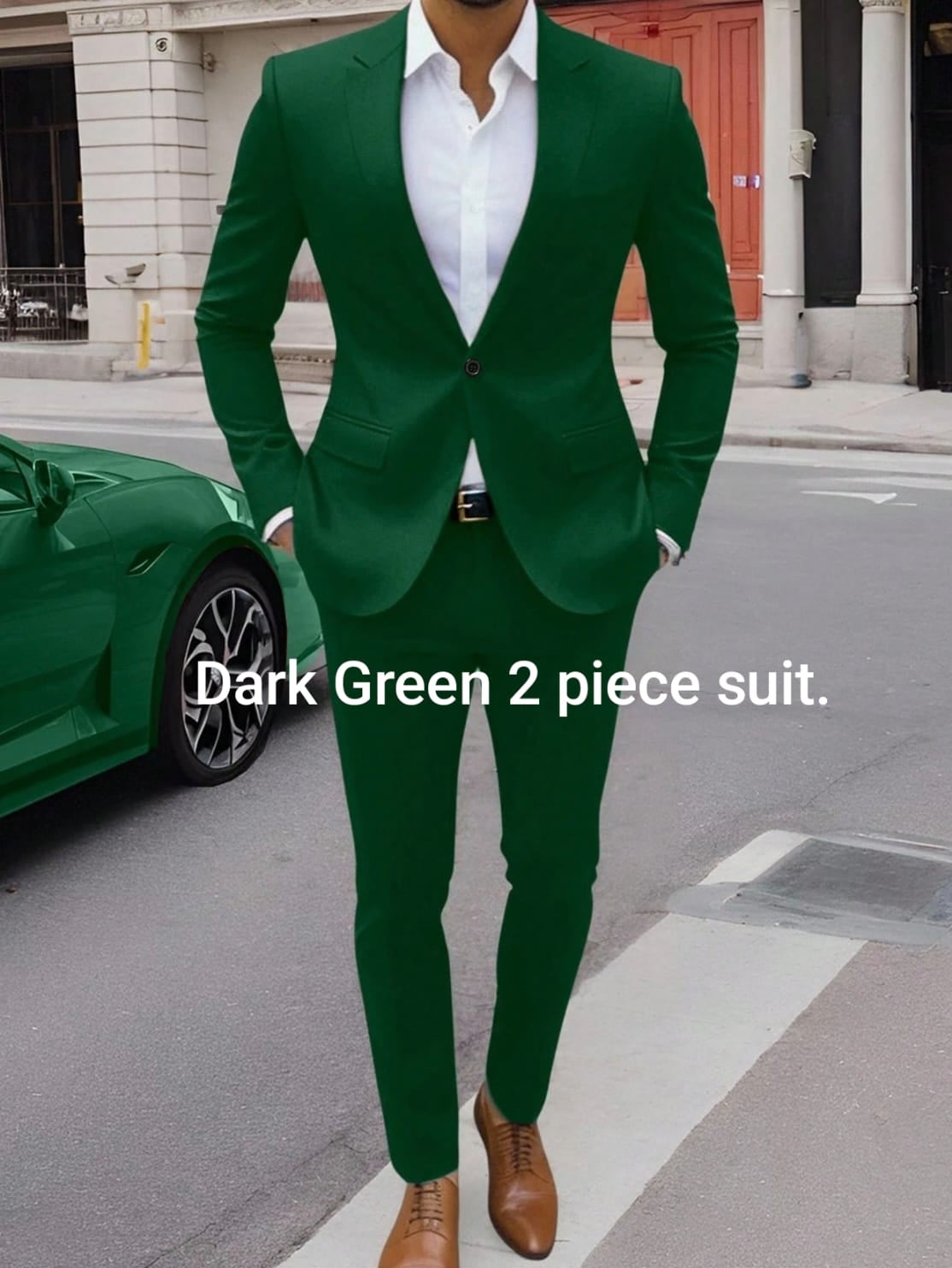 Dark Green Two Piece Suit