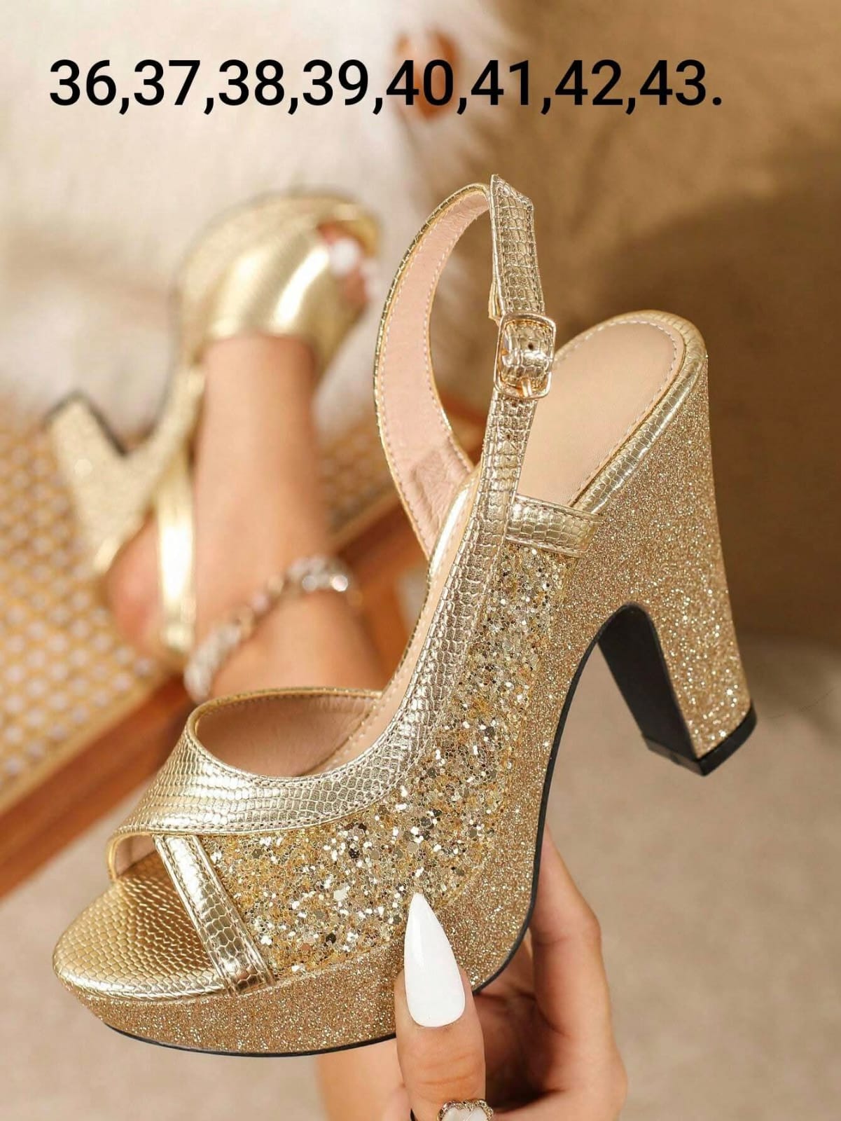 Gold Platform Heels