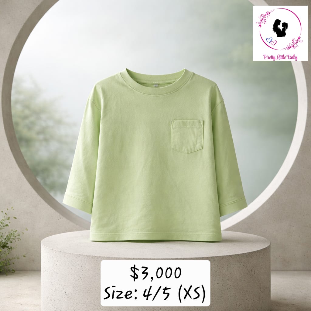 Kid's Green Shirt with Pocket