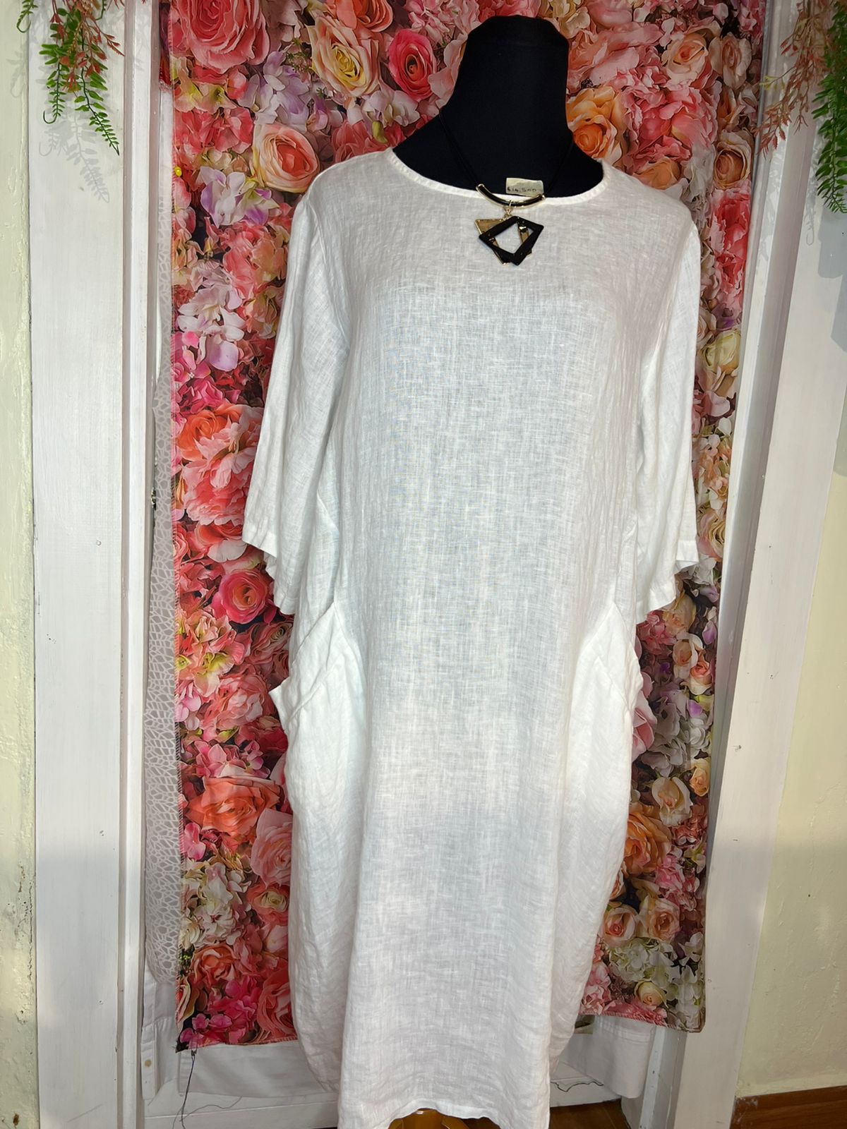 White Linen Dress