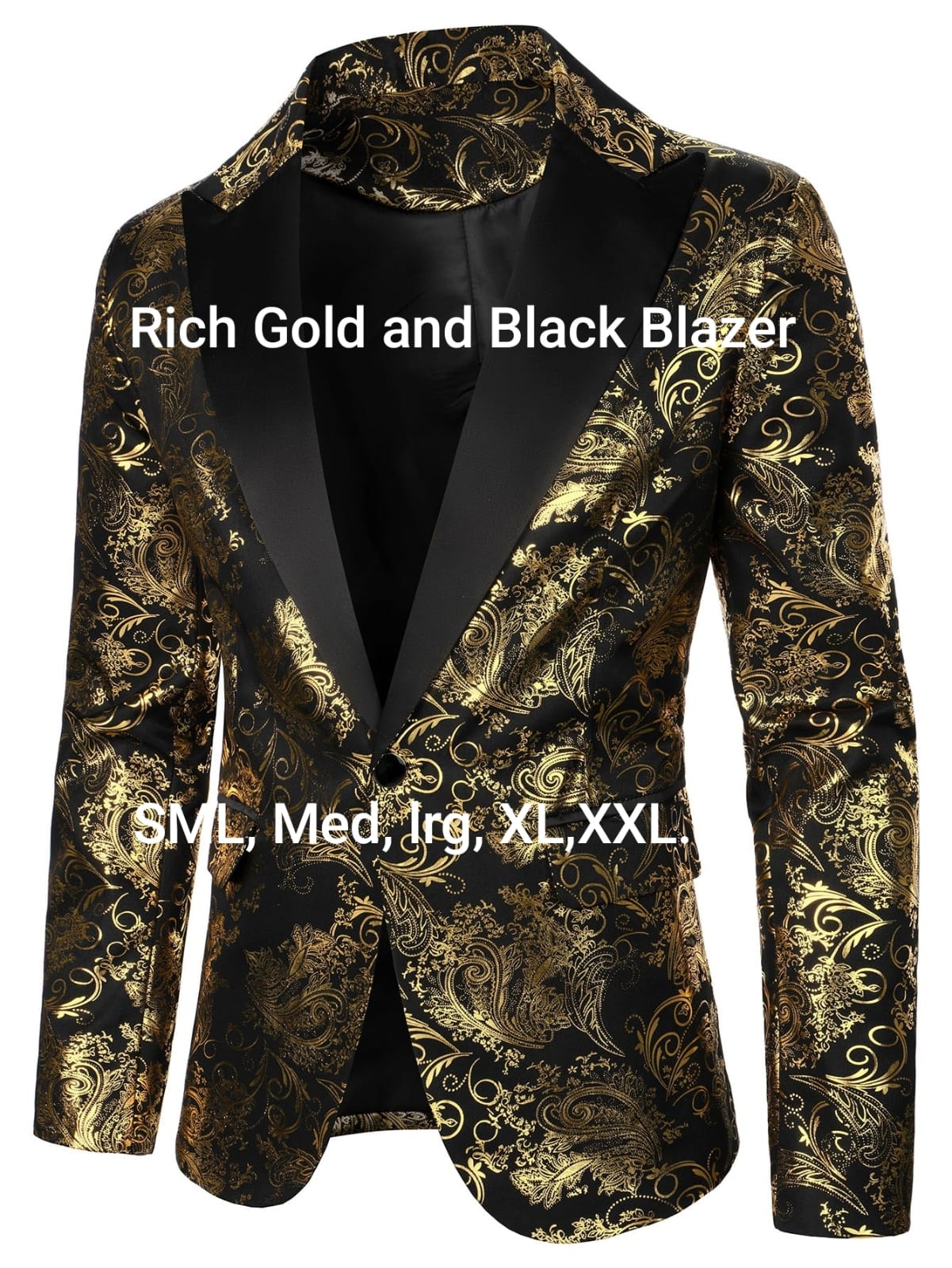Rich Gold & Black Blazer
