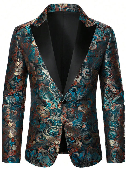 Noir & Teal Blazer