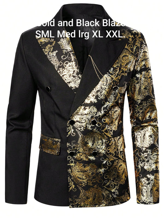 Gold & Black Blazer