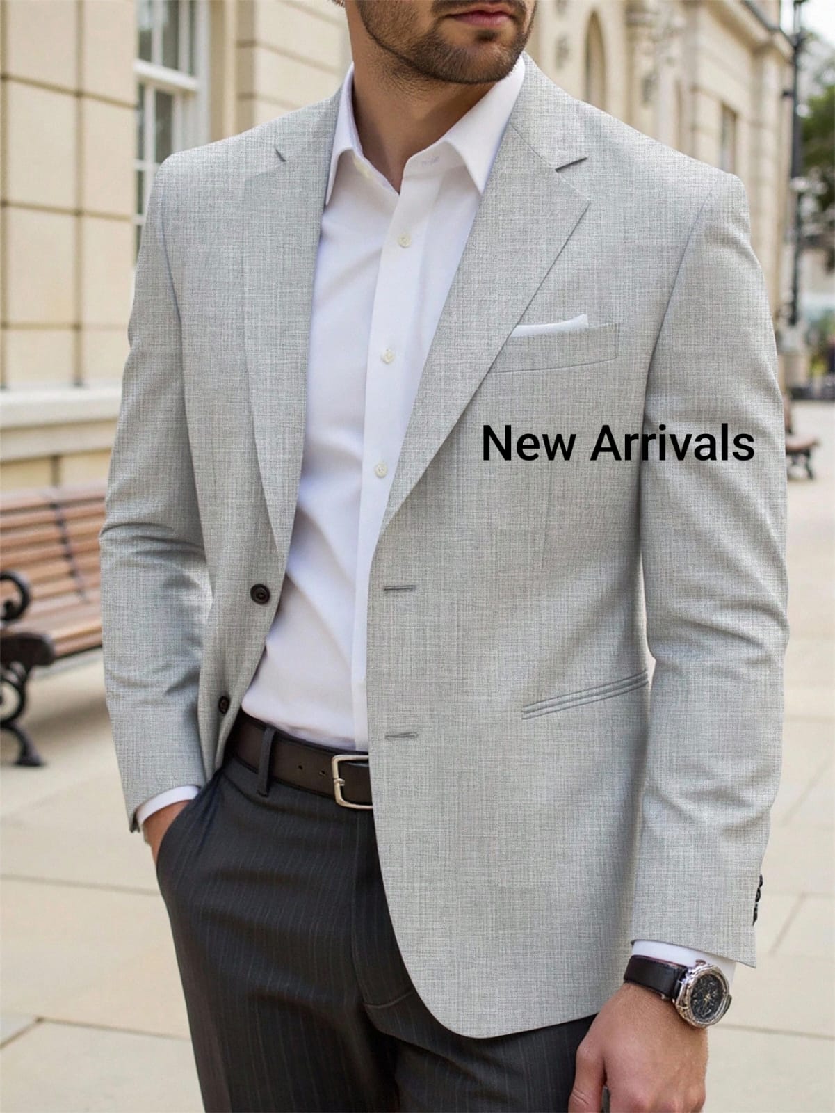 Light Grey Men's Blazer