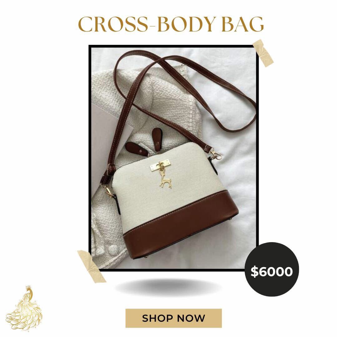 Brown & Cream Crossbody Bag
