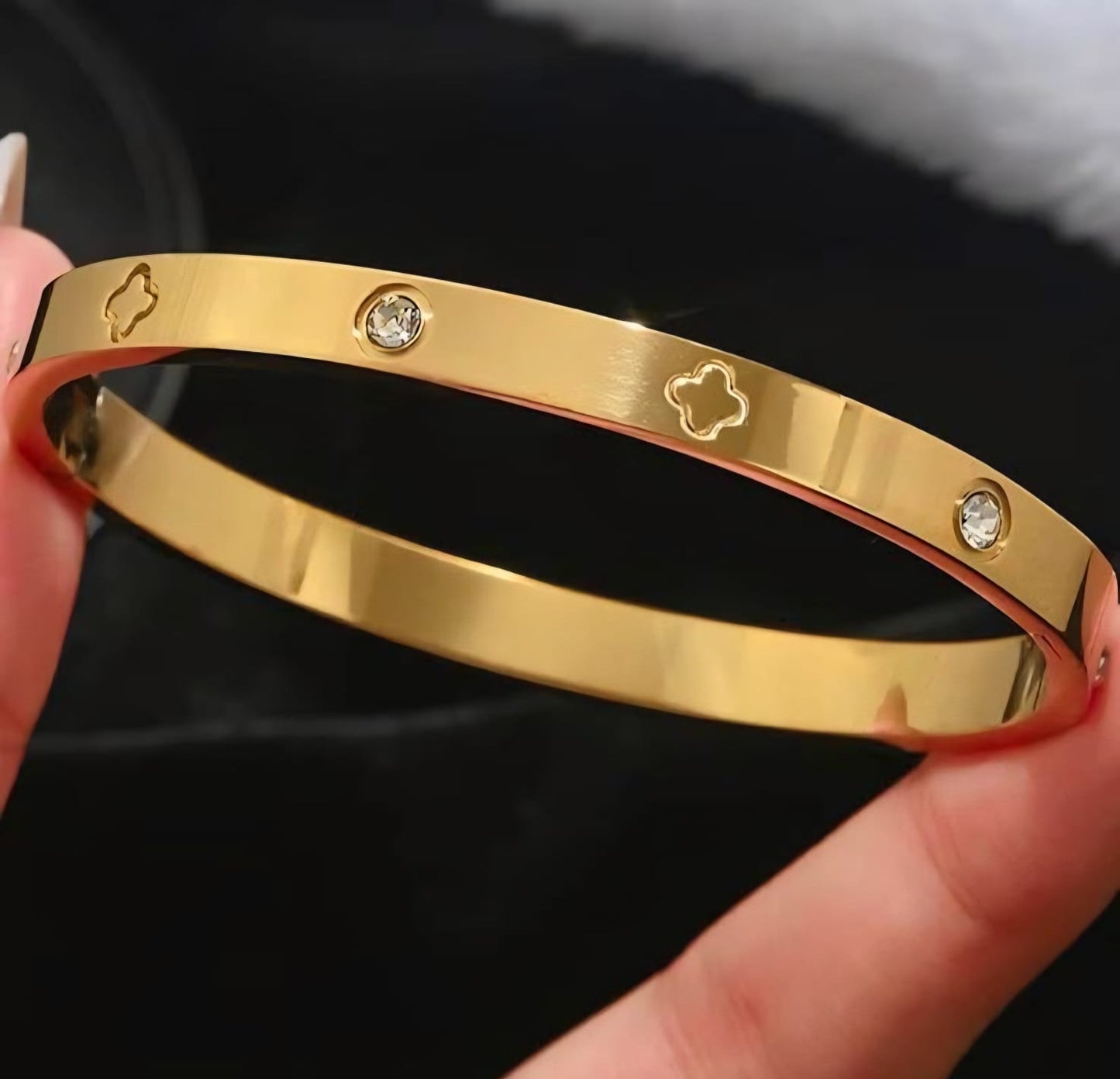 Clover & Diamond Bracelets - Gold & Silver