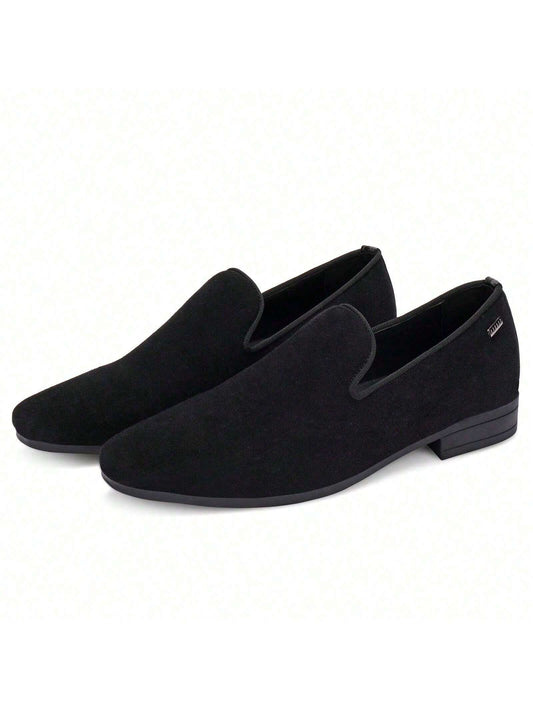 Men's All Black Suede Loafers
