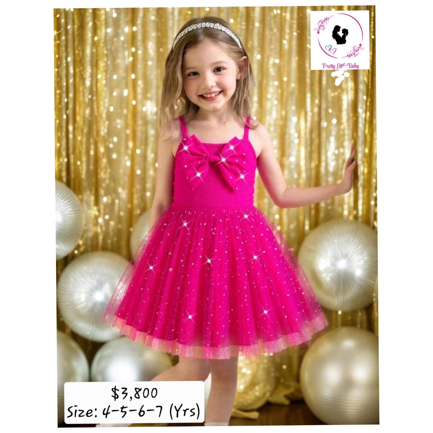 Girl's Beautiful in Pink Dress