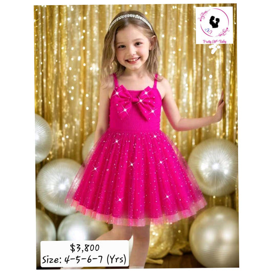 Girl's Beautiful in Pink Dress