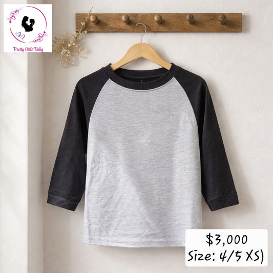 Boy's Long Sleeved Shirt - Black & Grey