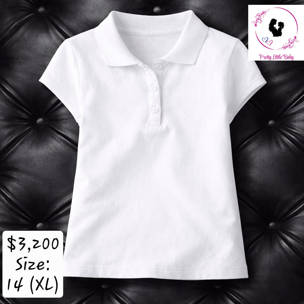 Kid's White Collared Shirt (X-Large)