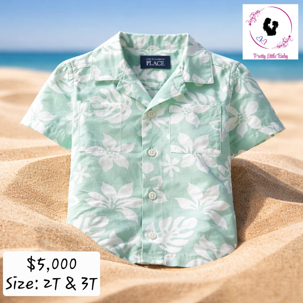 Toddler Boy's Floral Shirt