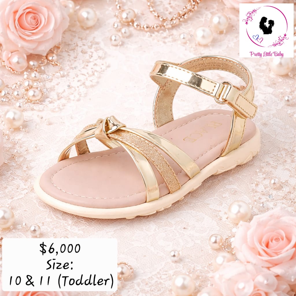 Toddler Girl Gold Sandals