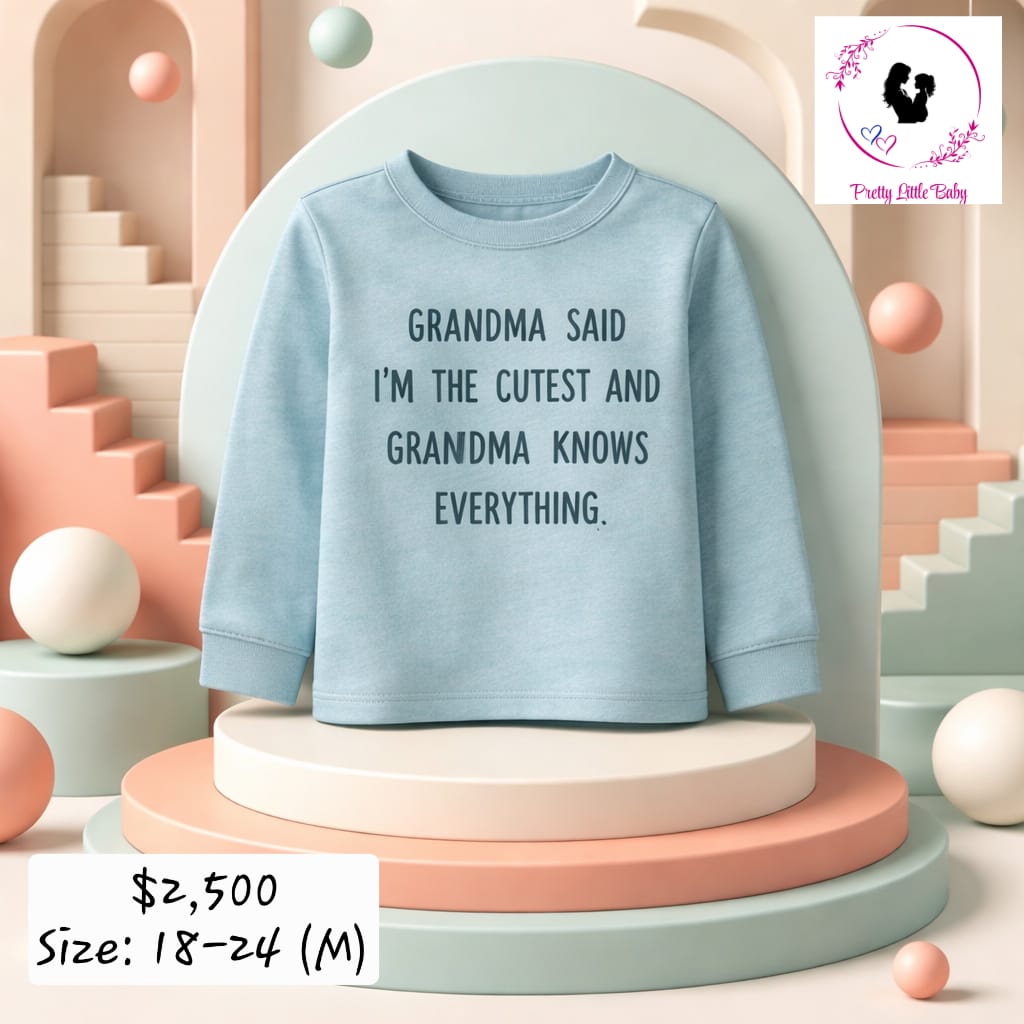 "Grandma Said I'm The Cutest" Baby Sweater