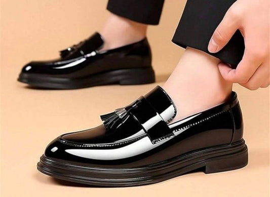 Men's Leather Loafers - Black