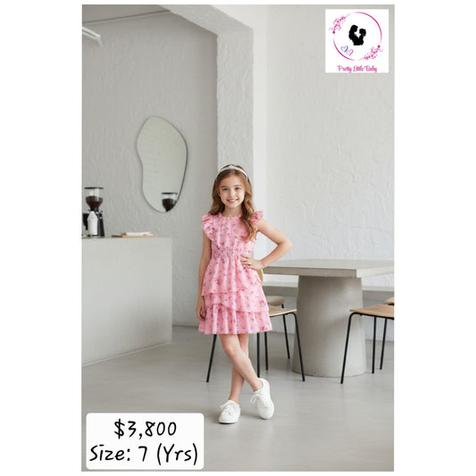 Girl's Pink Floral Dress