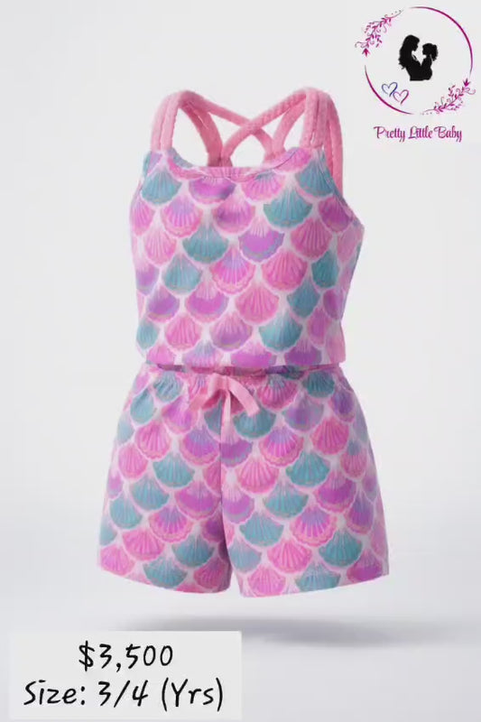 Seashell Beach Vibes Romper (3-4 Years)
