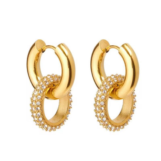 Double Mini Circle Hoop Earrings