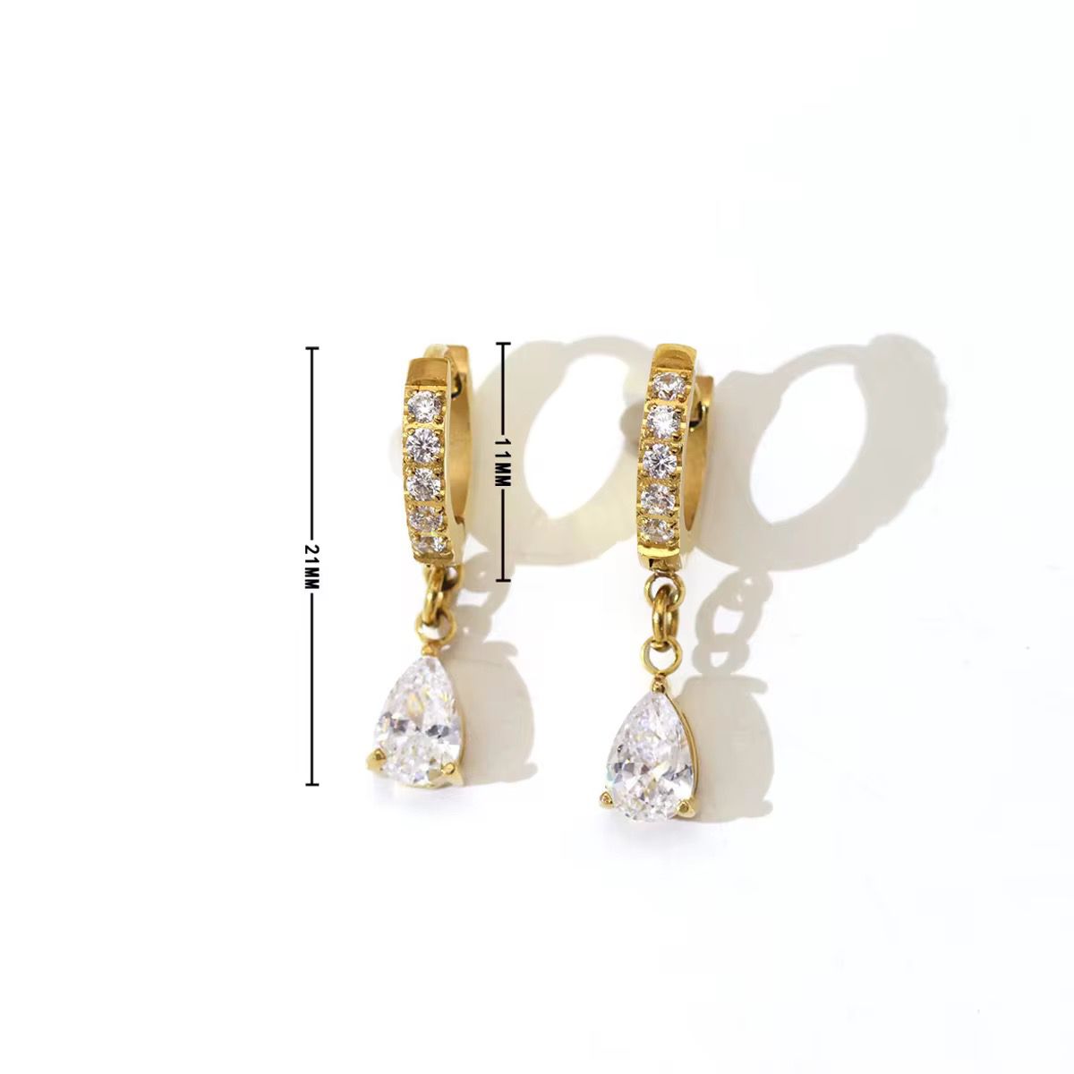 Dainty Diamond Drop Earrings