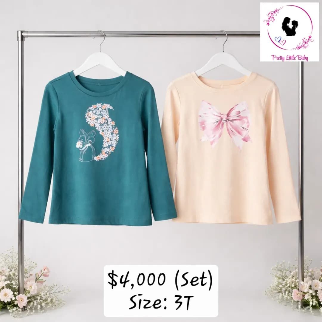 Girl's Long Sleeved Shirt Sets