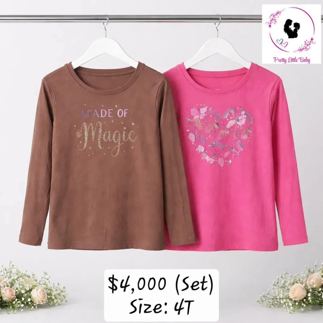Girl's Long Sleeved Shirt Sets