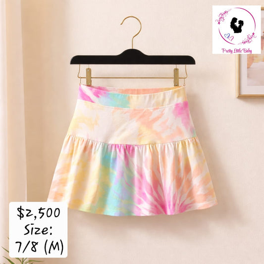 Girl's Multicolored Tie-Dye Skirt