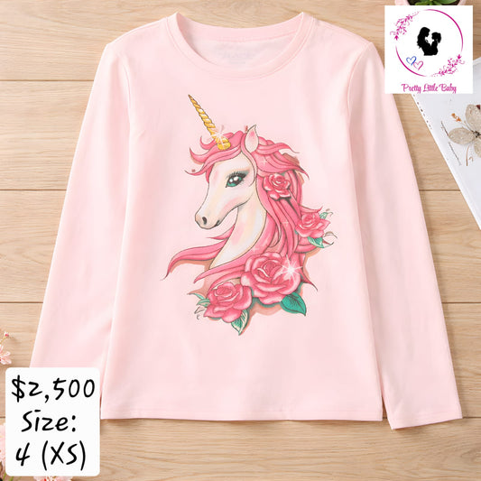 Girl's Pink Unicorn Shirt